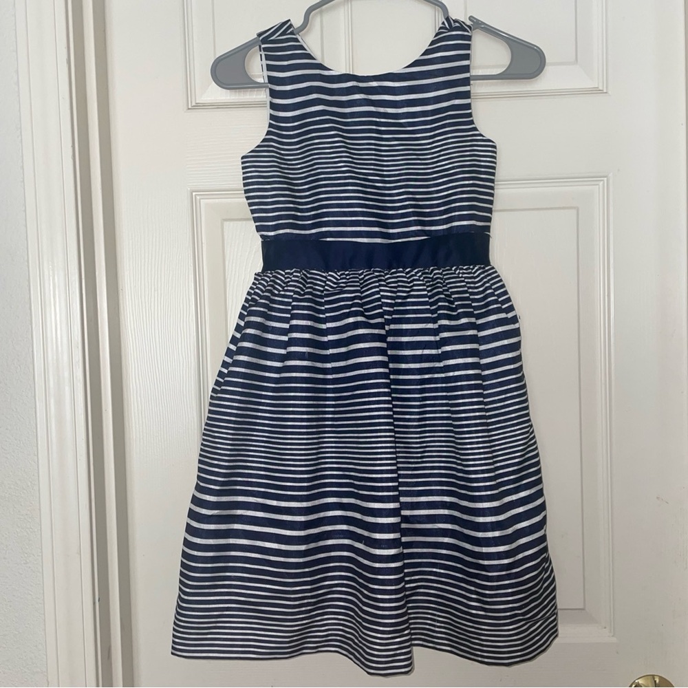Gymboree Blue and White Sleeveless A-Line Dress